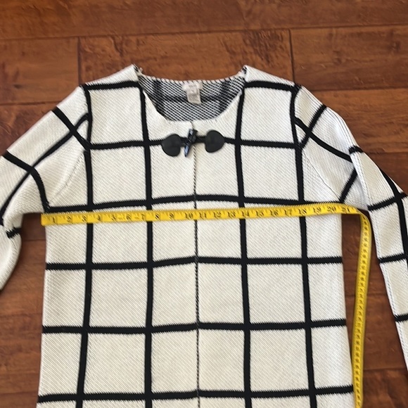 Escio open Front Plaid Cardigan Size M - Picture 5 of 7